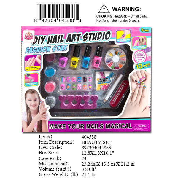 12.8X1.8X10.1"DIY NAIL MAKE UP SET