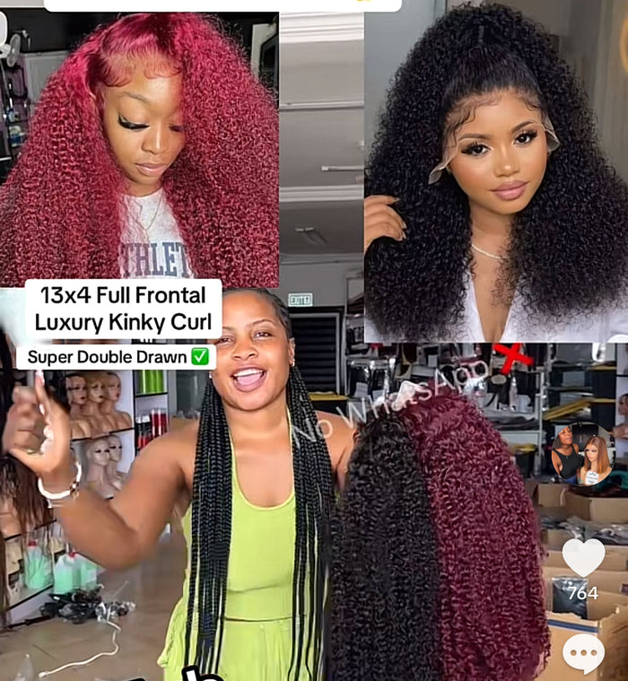 13x4 Full Frontal Luxury Kinky Curl SDD