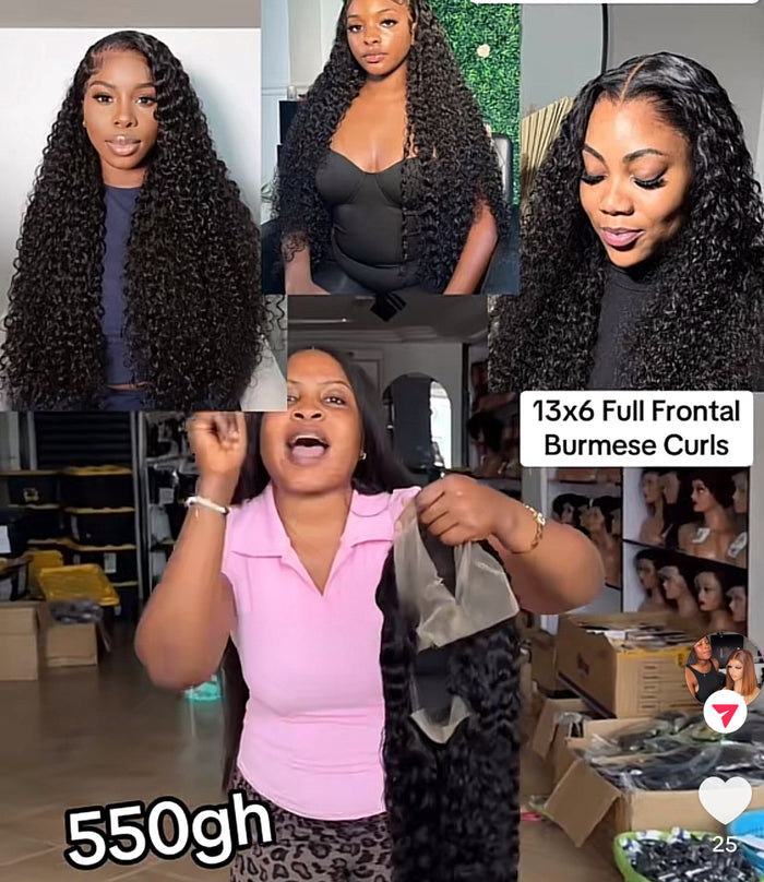 13x6 Full Frontal Burmese Curl