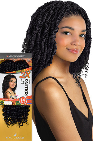2X ROLLING BRAID 14" Short Crochet Hair