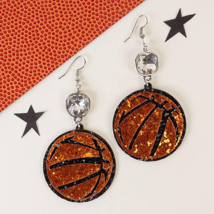 93374 - Basketball Earrings - Orange