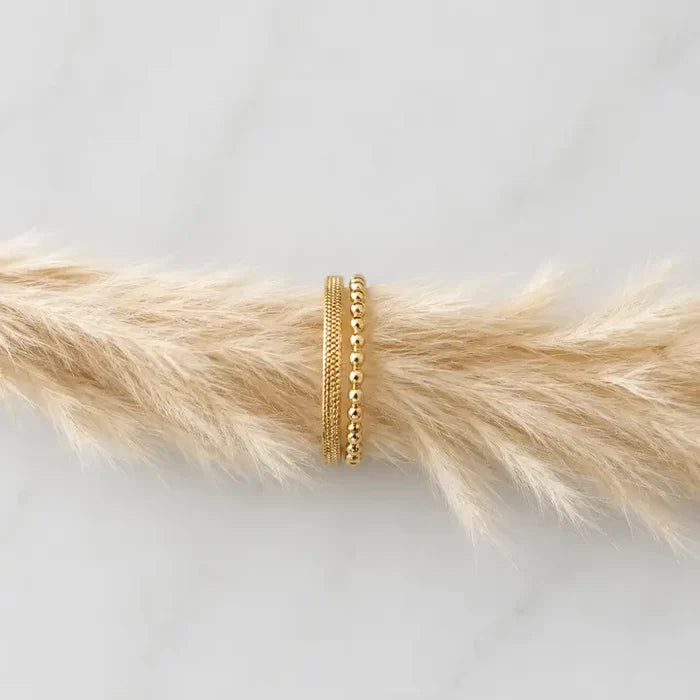 Adjustable Textured Duo Ring