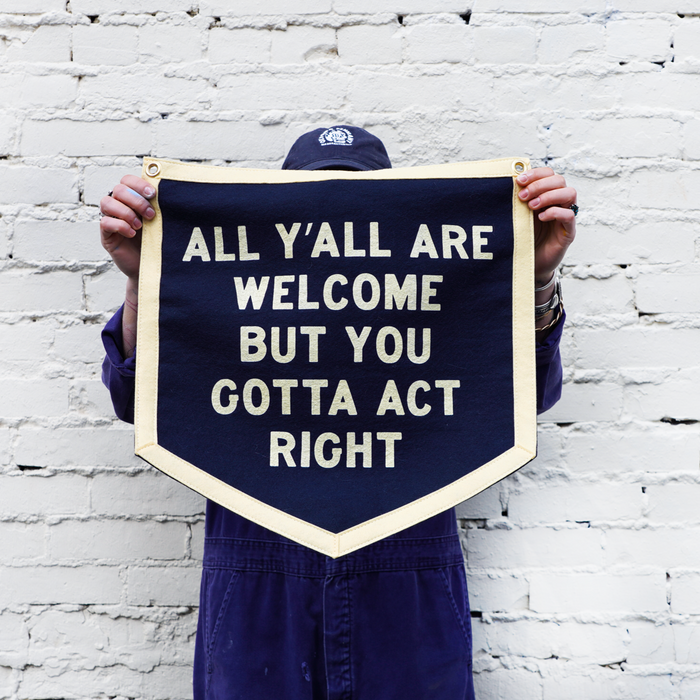 All Y'all Are Welcome Camp Flag - Domestic Domestic