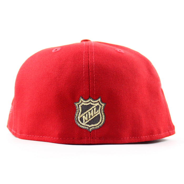 Anaheim Ducks 30th Anniversary New Era 59Fifty Fitted Hat (Scarlet Red Gray Under brim)