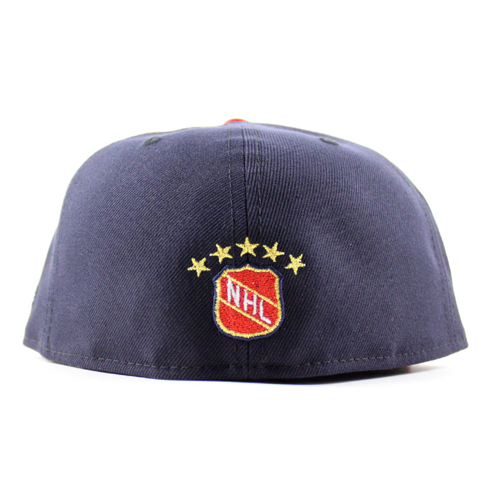 Atlanta Flames Inaugural Season Patch New Era 59Fifty Fitted Hat (Navy Red Gray Under brim)