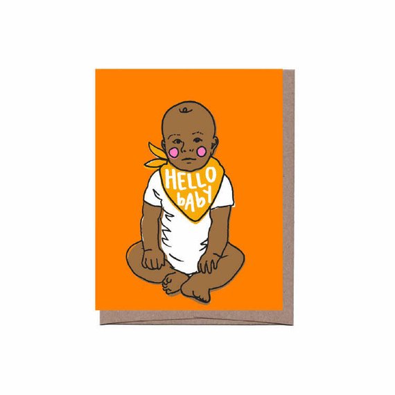 Baby Bandana Greeting Card