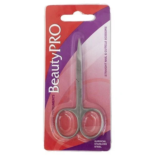BEAUTY PRO STRAIGHT NAIL CUTICLE SCISSORS