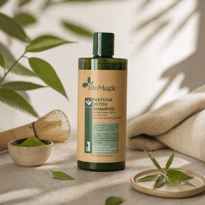 Biomagic Matcha Detox Shampoo 400ml شامبو بيوماجيك ماتشا ديتوكس - Princess Cosmetics Qatar