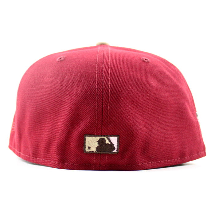 Boston Red Sox 2004 World Series New Era 59Fifty Fitted Hat (Cardinal Red Walnut Gray Under Brim)