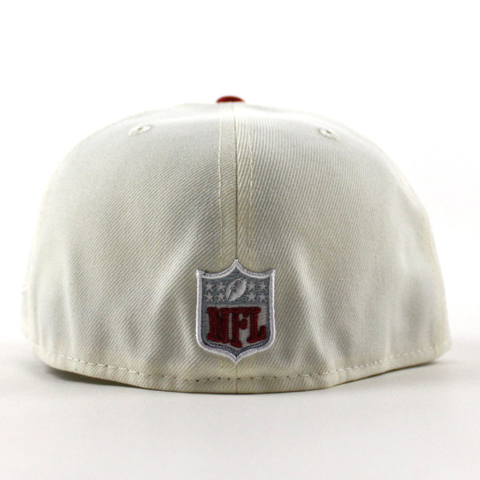 Buffalo Bills Frozen logo 50 Years New Era 59Fifty Fitted Hat (Chrome White Royal Blue Gray Under Brim)