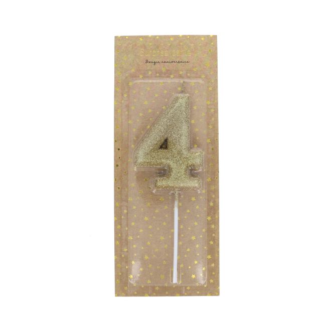 Le Petit Souk - Candle - Happy Birthday W/Glitter - 4