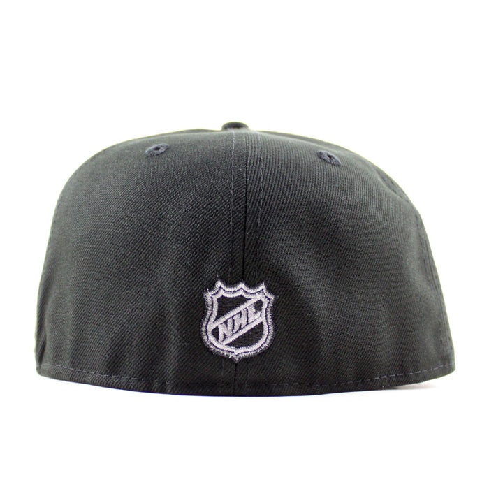Chicago Blackhawks Black Hawks Logo New Era 59Fifty Fitted Hat (Black Gray Under brim)