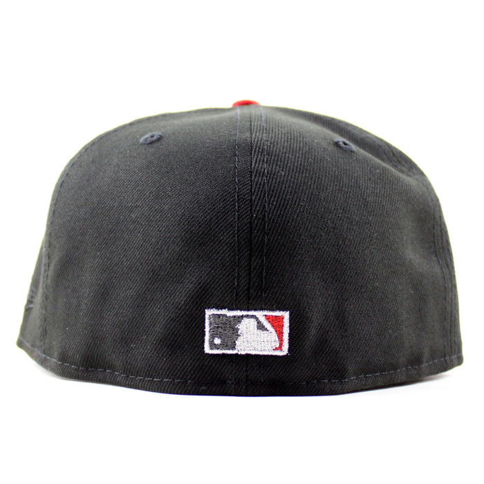 Cleveland Indians Jacobs Field New Era 59Fifty Fitted Hat (Black Scarlet Red Green Under Brim)