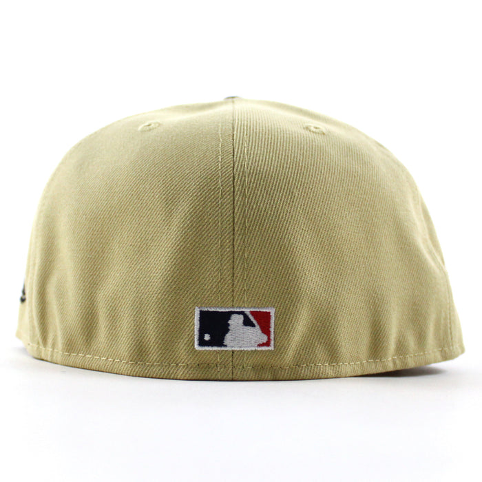 Cleveland Indians Wahoo Primary Logo 1948 Patch New Era 59Fifty Fitted Hat (Vegas Gold Navy Gray Under Brim)