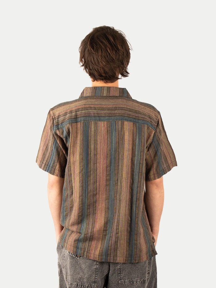 Cotton Homespun Camp Shirt | Agate Stripe-Image 3