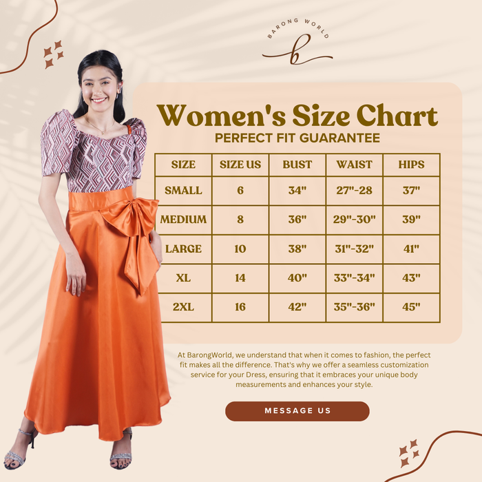 Country Farm Balintawak Filipiniana Dress- Gina - Small - US856