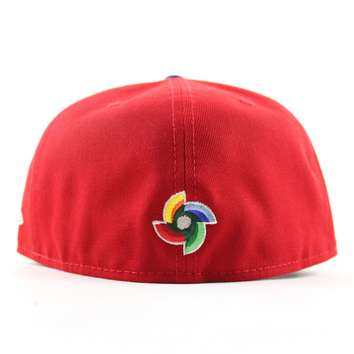 Dominican Republic 2026 World Baseball Classic (WBC) New Era 59Fifty Fitted Hat (Navy Red Grey Under Brim)