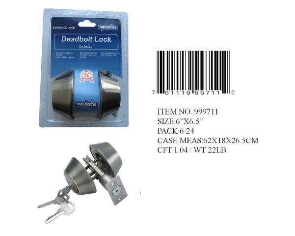 DOUBLE DEADBOLT DOOR LOCK 3 KEYS COPPER COL
