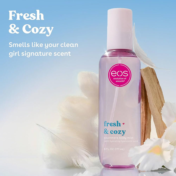 eos Cashmere Body Mist - Fresh & Cozy 177ml معطر الجسم بالكشمير من إيوس - منعش ودافئ - Princess Cosmetics Qatar