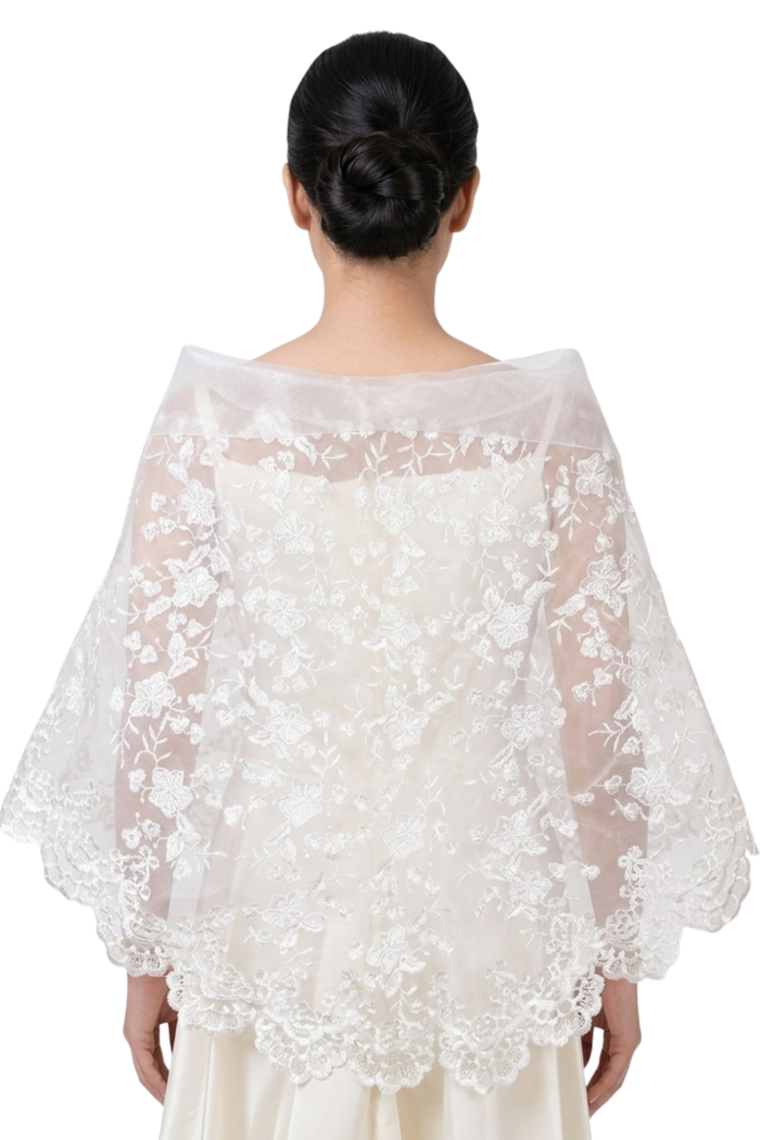 White Filipiniana Alampay