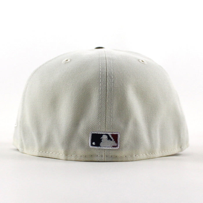 Fredbird St. Louis Cardinals STL Patch New Era 59Fifty Fitted Hat (Chrome White Navy Green Under Brim)