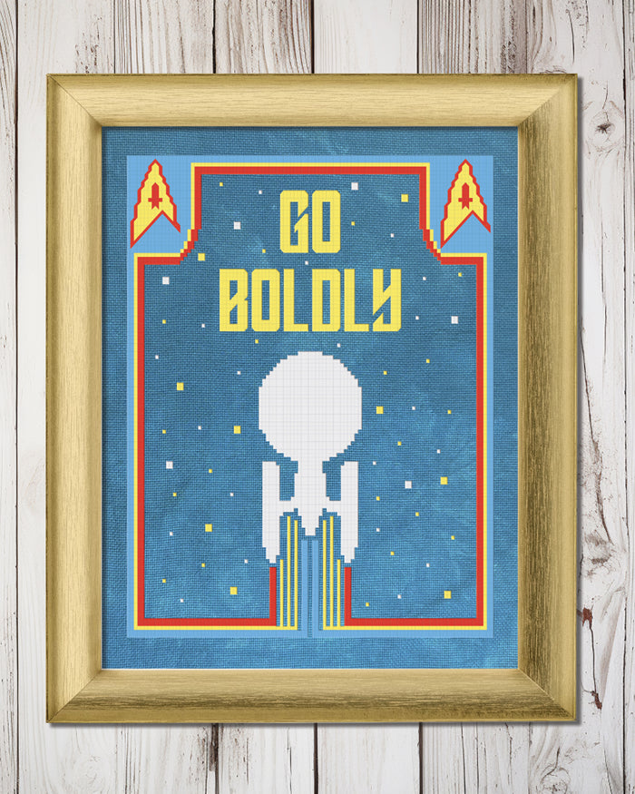 Go Boldly Cross Stitch Pattern