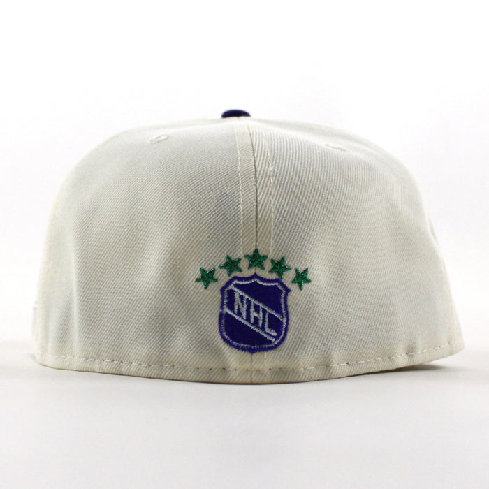 Hartford Whaler Whaler Patch New Era 59Fifty Fitted Hat (Chrome White Black Green Under brim)