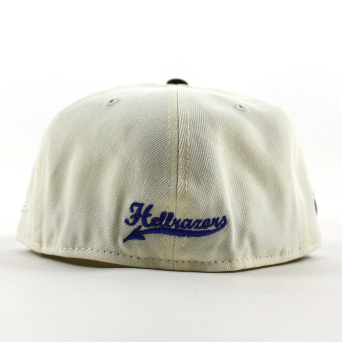 Hellrazors New Era 59Fifty Fitted Hat (Chrome White Royal Blue Gray Under Brim)