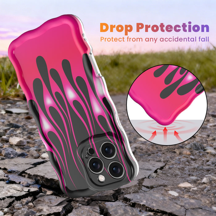 Hot Rod Pink Flame Wavy Luxe MagSafe Case for iPhone â Hot Rod Pink Flame Rev up your look with the Hot Rod Pink Flame Wavy Luxe MagSafe Case for iPhone.