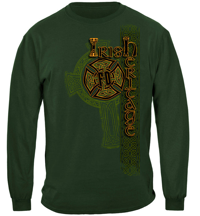 Irish Firefighter Gold Cross Long Sleeves