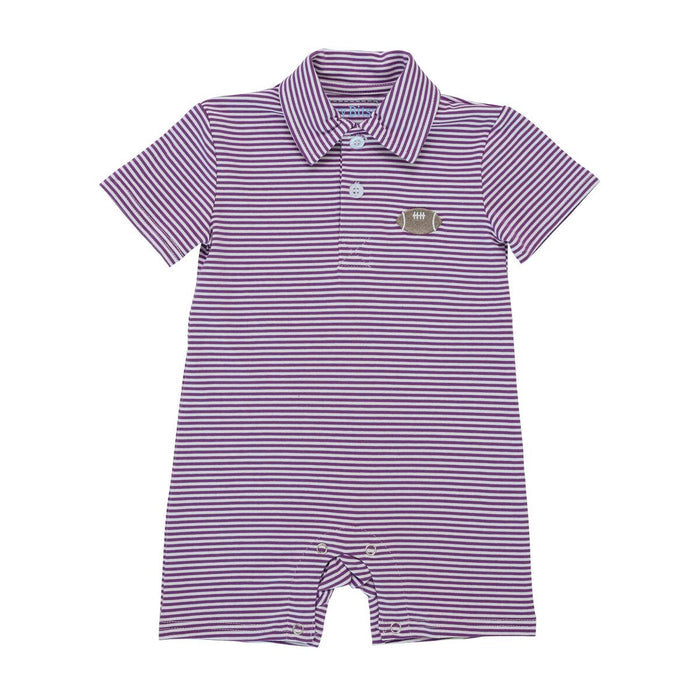 Itsy Bitsy Purple Football Romper