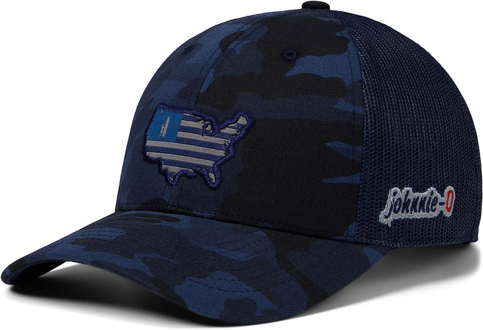Johnnie-O Flagler Camo Mesh Trucker Hat Accessories Johnnie-O Camo