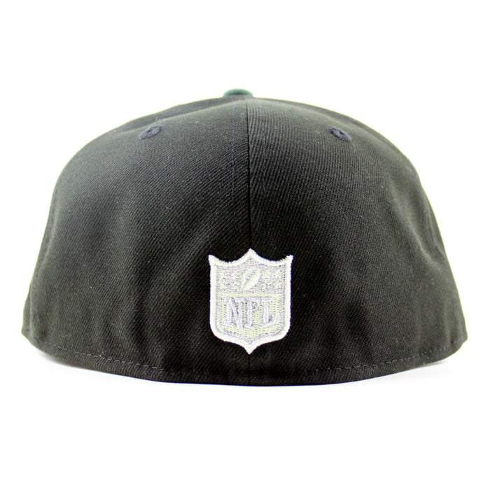 Las Vegas Raiders 60th anniversary New Era 59Fifty Fitted Hat (Black Green Gray Under Brim)