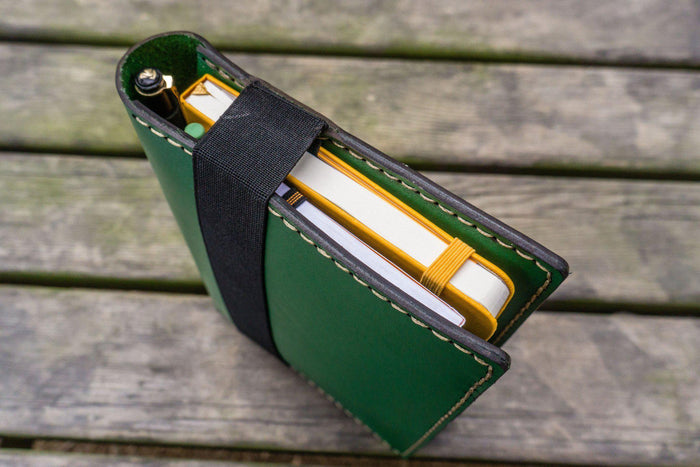 Leather Hobonichi Cousin A5 Planner Cover - Green