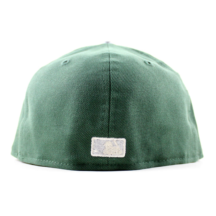 Los Angeles Dodgers Skull Patch New Era 59Fifty Fitted Hat (Pine Green Gray Under Brim)