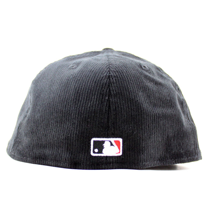Los Angeles Dodgers Upside Down Corduroy New Era 59Fifty Fitted Hat (Black Green Under Brim)