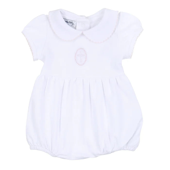 MB Blessed Embroidered Collared Bubble-Pink
