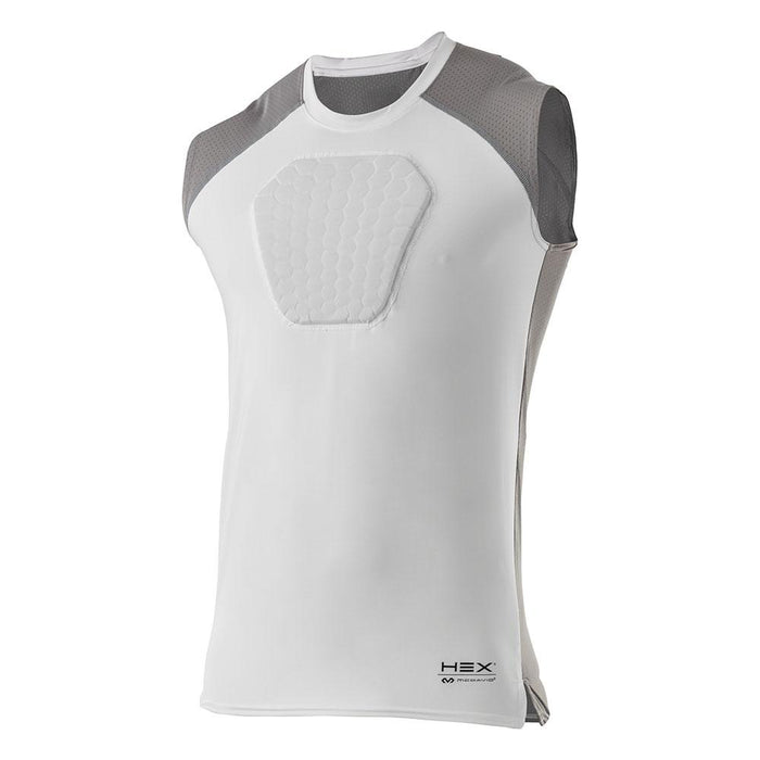 McDavid Boys' Hex Sternum Shirt Accessories United Sports Brands White/Grey Youth Small