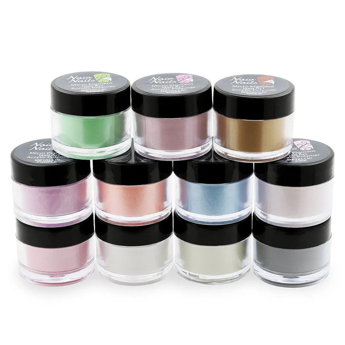 Metallic Acrylic Powder Collection - Set of 11 Naio Nails