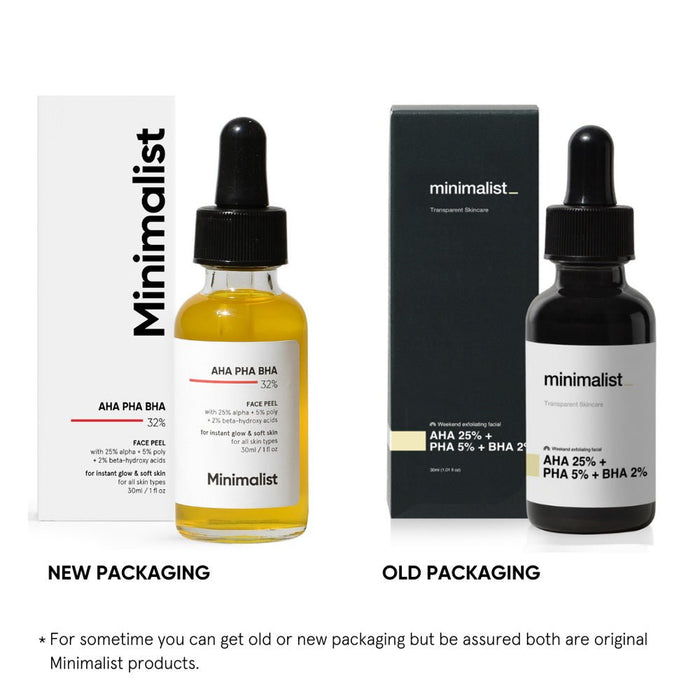 Minimalist AHA 25% + PHA 5% + BHA 2% Face Peel 30ml - Beauty Tribe