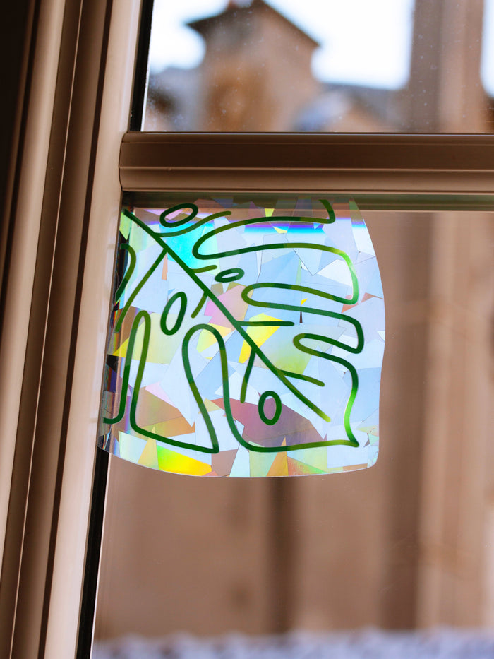 Monstera leaf corner Suncatcher Decal
