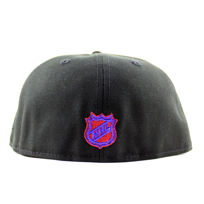 New York Rangers 85TH Anniversary New Era 59Fifty Fitted Hat (Black Gray Under brim)
