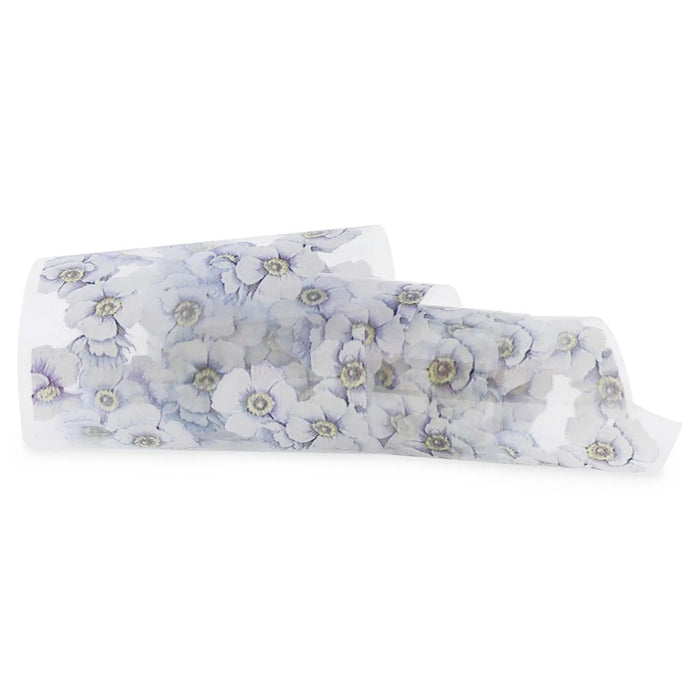 NF-053 White Floral - Transfer Foil Strip Naio Nails