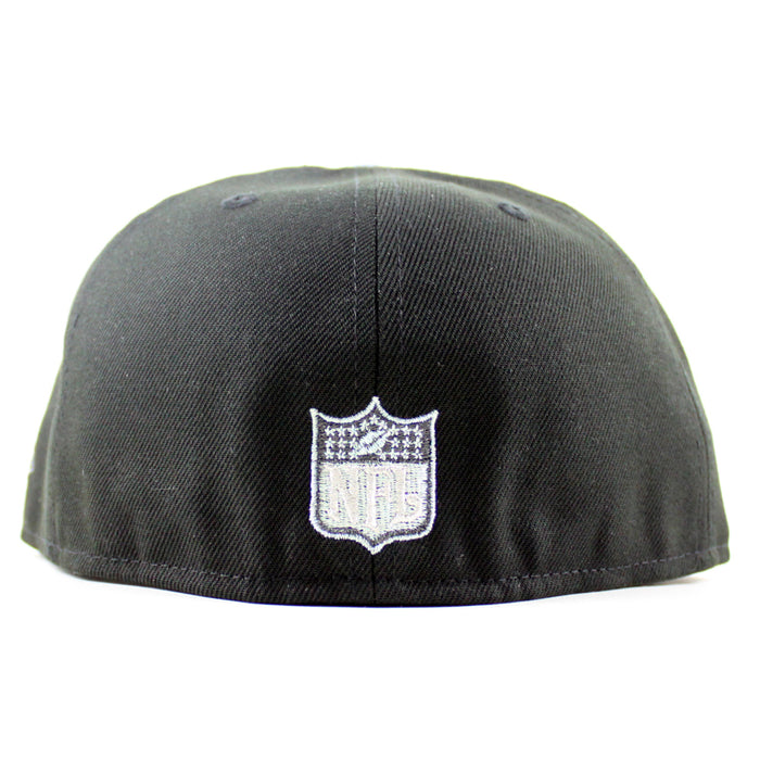 Oakland Raiders Pirate Patch New Era 59Fifty Fitted Hat (Black Green Under Brim)