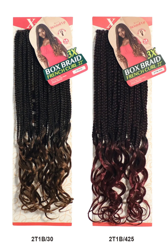OUTRE X-PRESSION 3X BOX BRAID FRENCH CURL 22" OUTRE