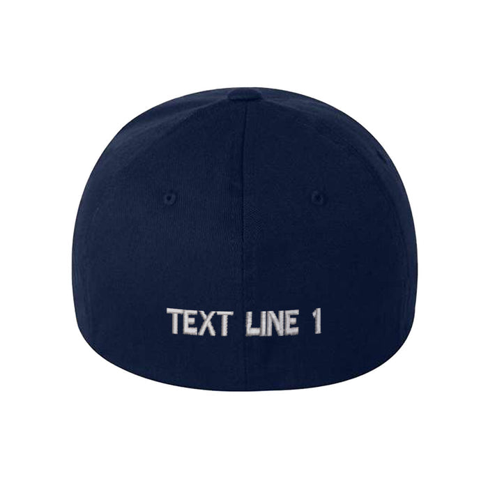 Black Fire Rescue stretch-fit cap, breathable material.