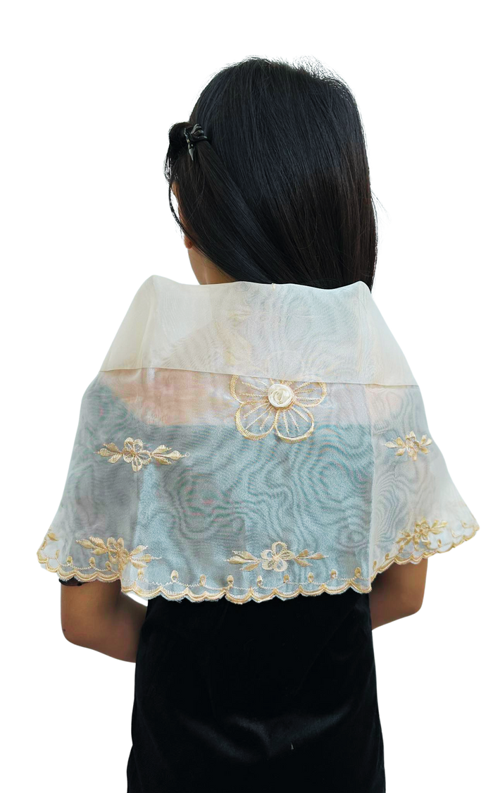 Organza Girls Filipiniana Alampay Back Detailing