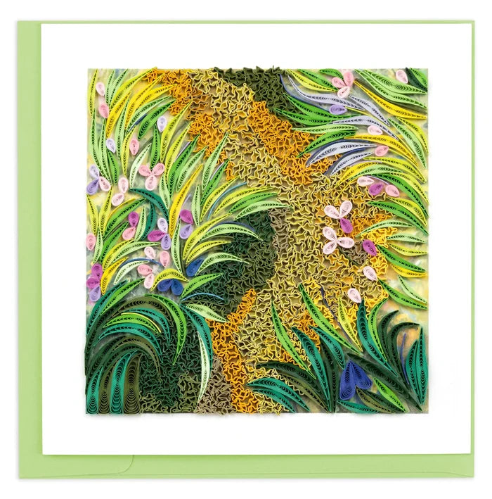 QUILLING CARD Artist Series - The Path Through the Irises, Monet Greeting Card