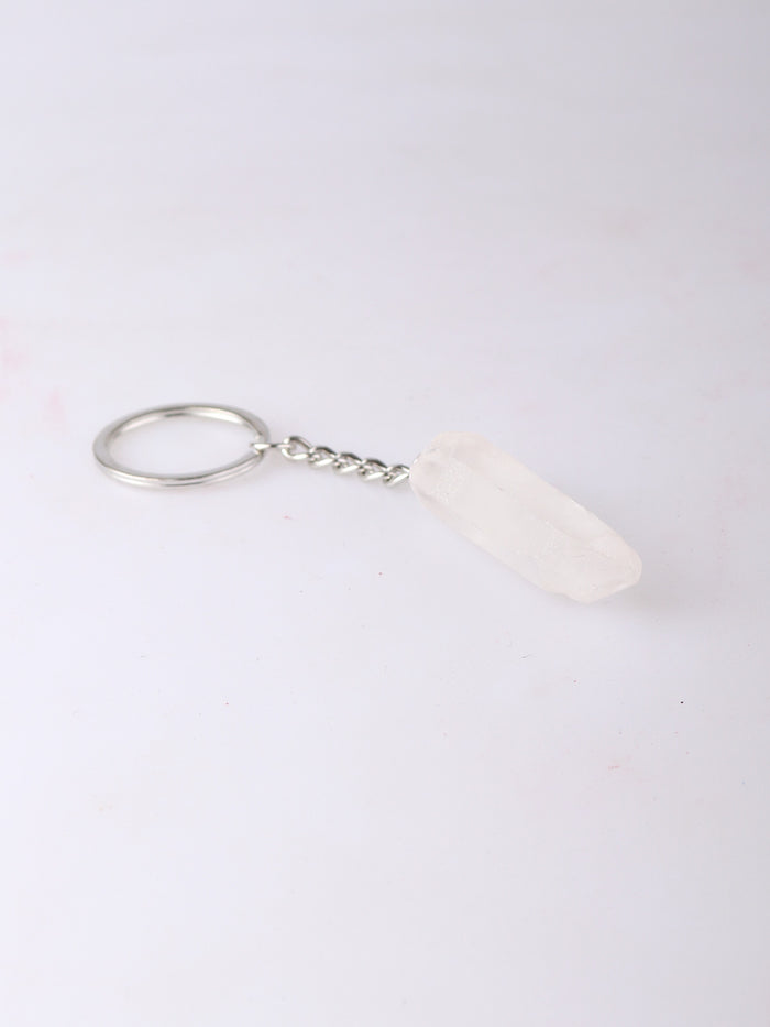 Raw Crystal Keyring | Clear Quartz-Image 3