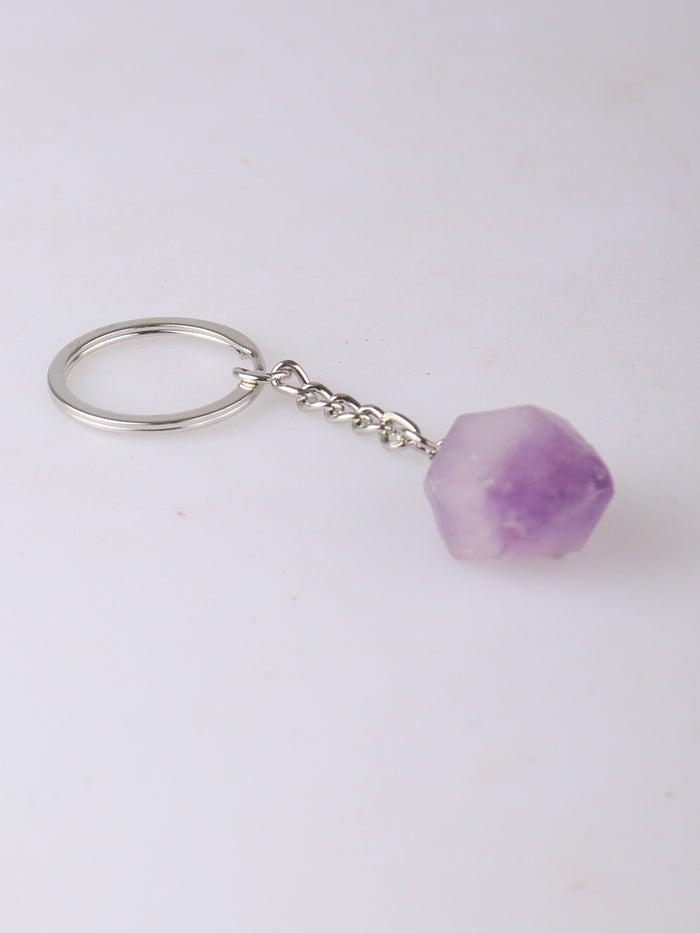 Raw Crystal Keyring | Amethyst-Image 3